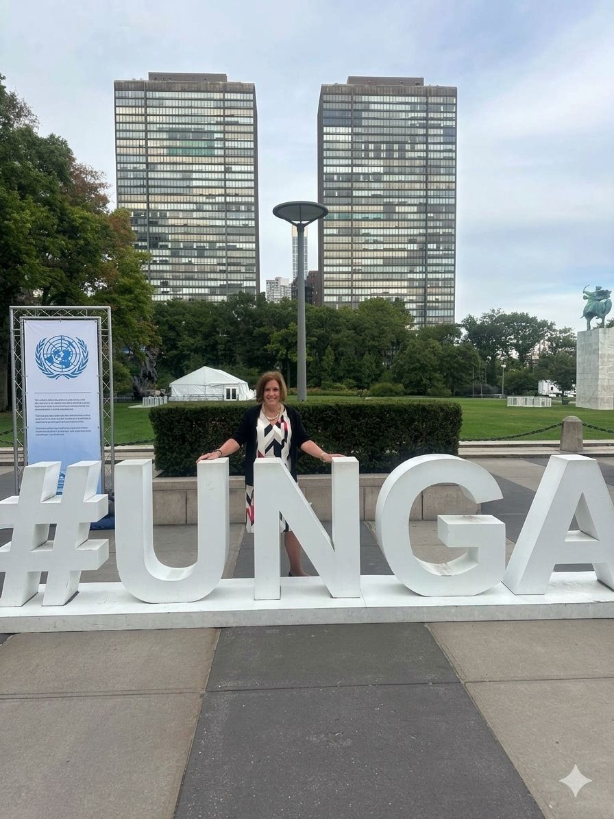 Lee Tiedrich at the United Nations General Assembly, New York